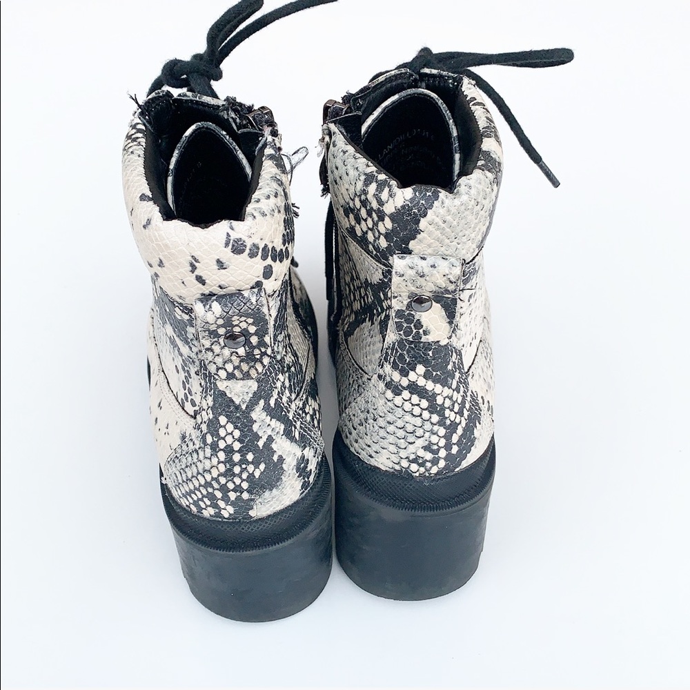 Madden Girl Dillan Snake Python Combat Boots - image 4